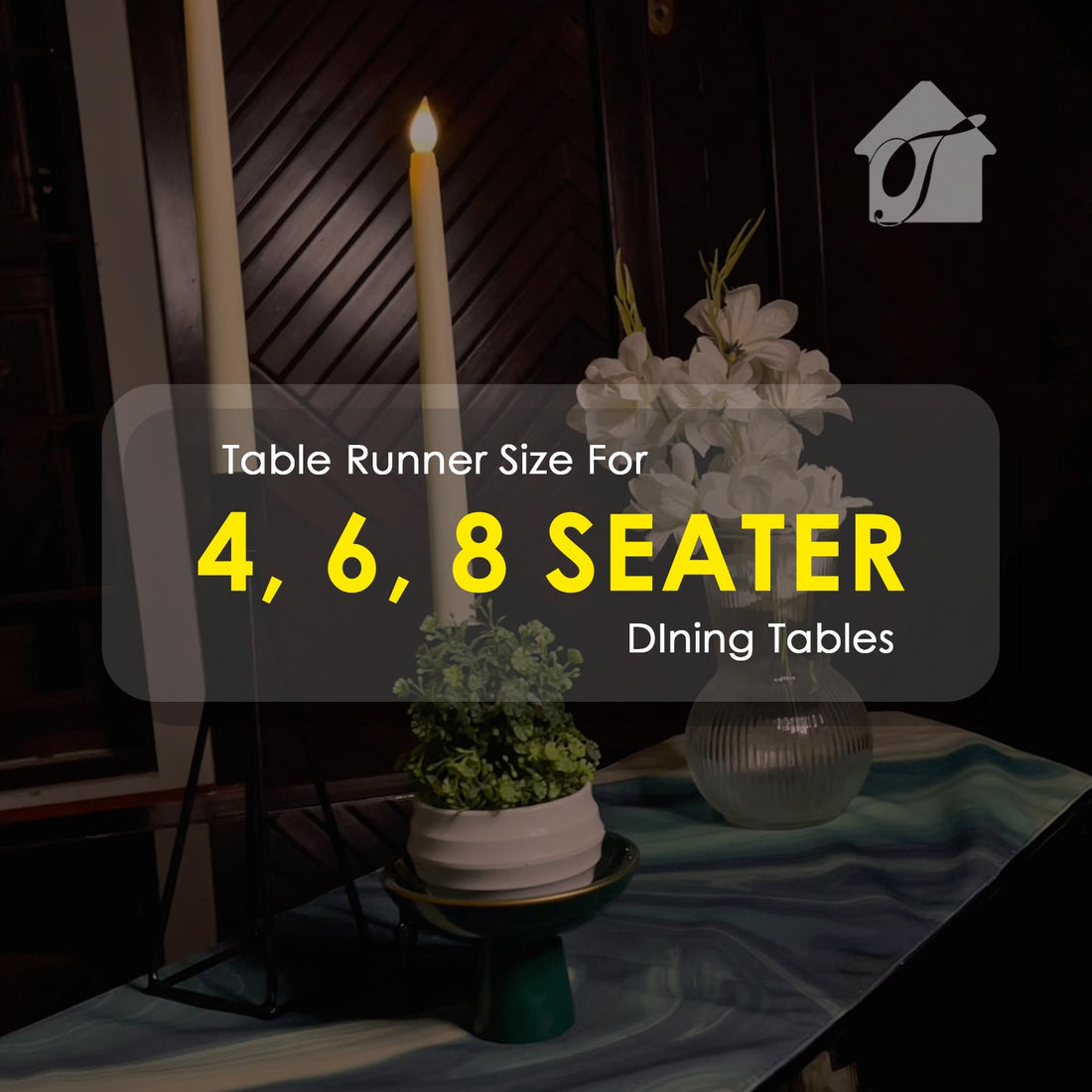 Standard Table Runner Size for 4-Seater, 6-Seater, and 8-Seater Tables in USA