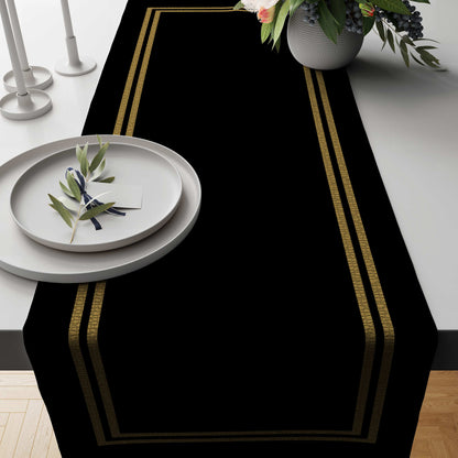 Lebanon Black Table Runner