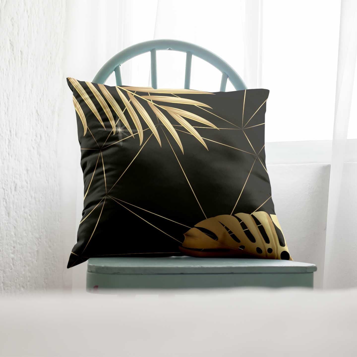 Printed - Night Leaves Throw Pillow Cover