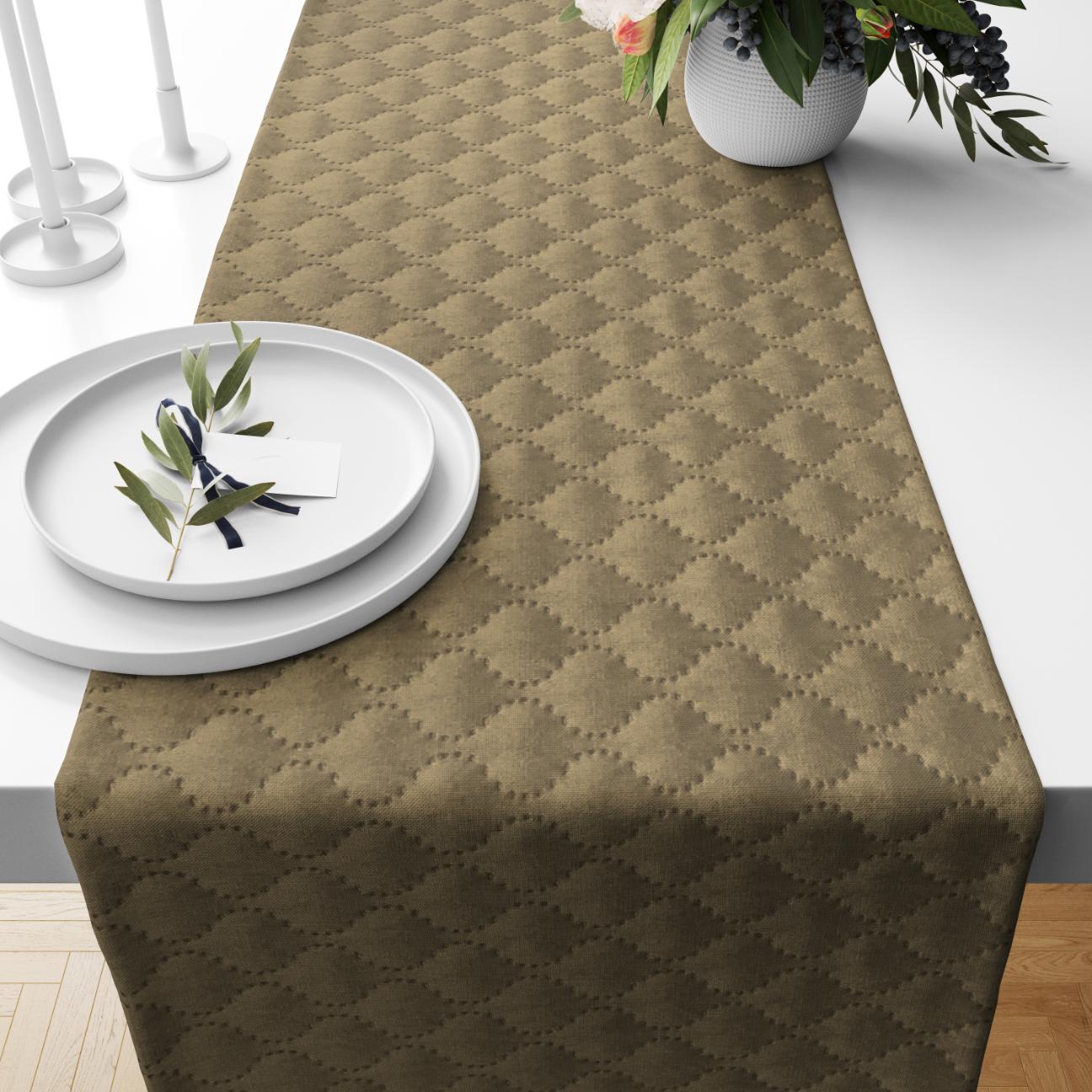 Quilted Velvet - Fawn Table Runner