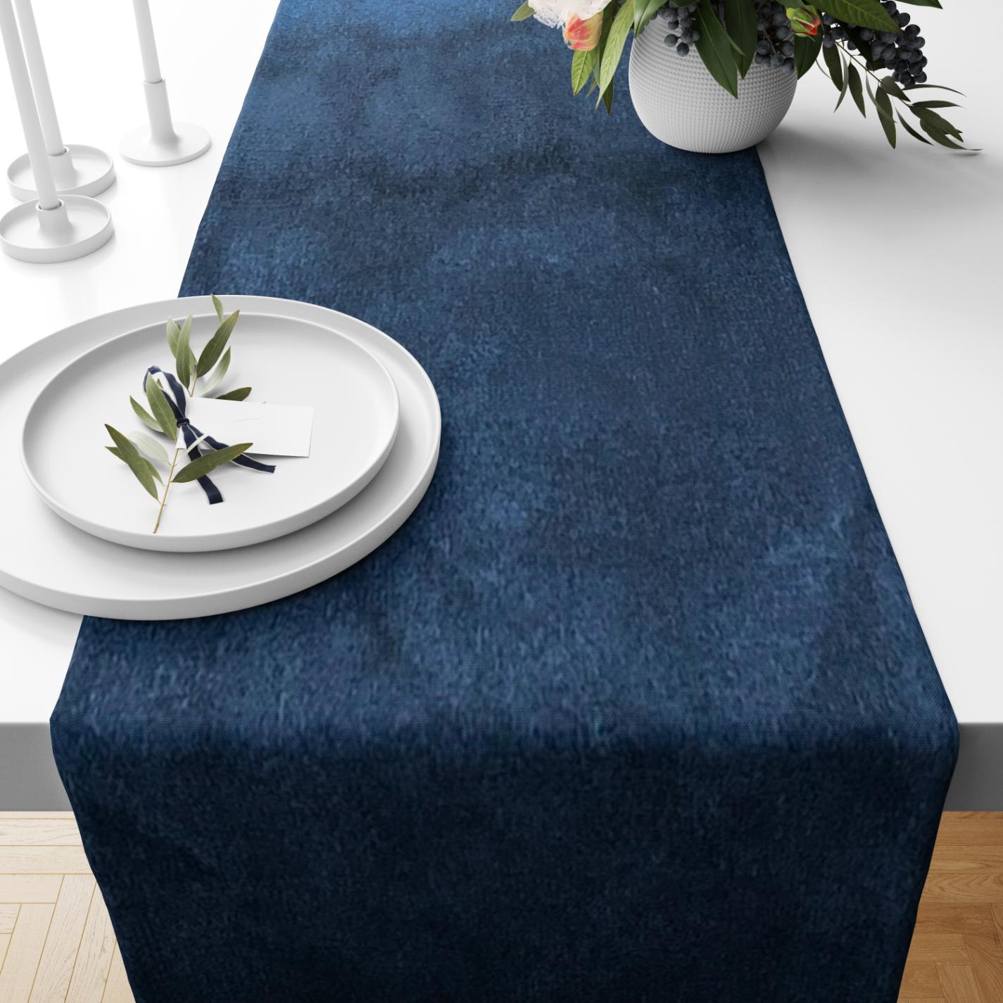 Malai Velvet - Midnight Table Runner