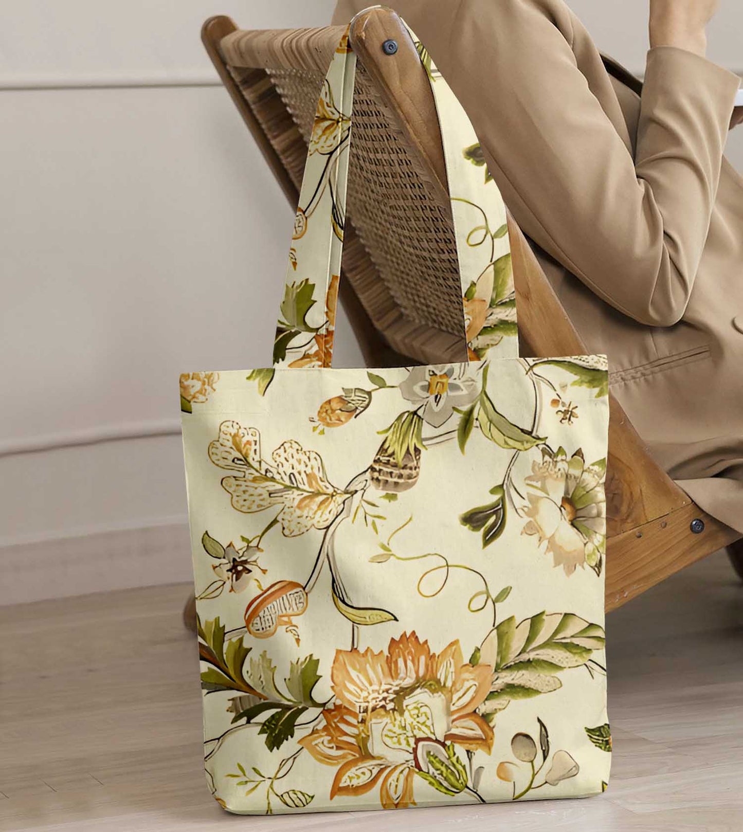 Printed - Beige Fort Tote Bag