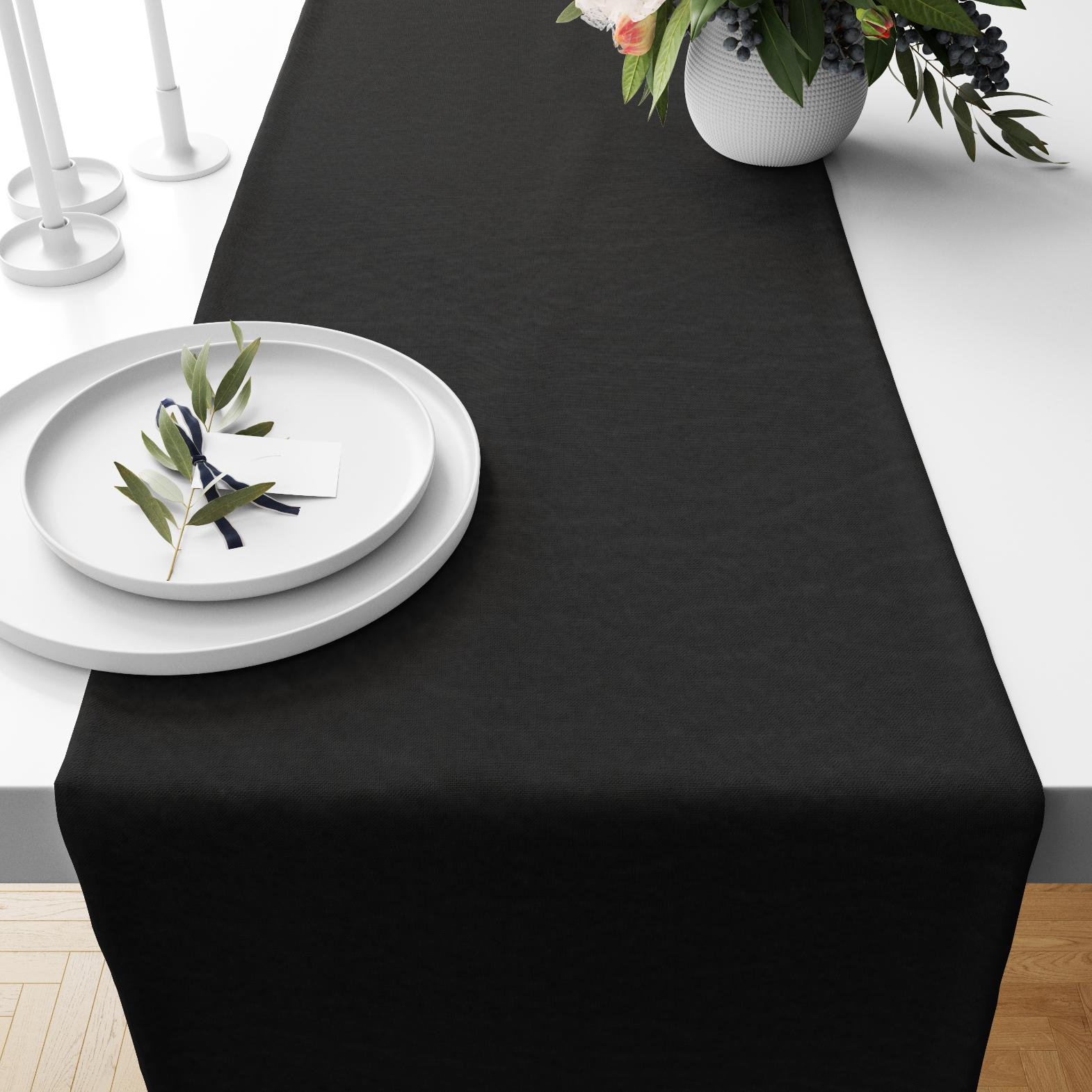 Leather - Black Table Runner