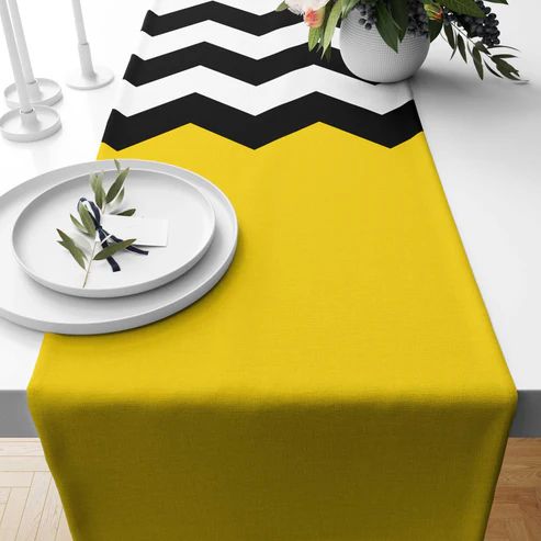 Printed - Lisbon Yellow Table Runner