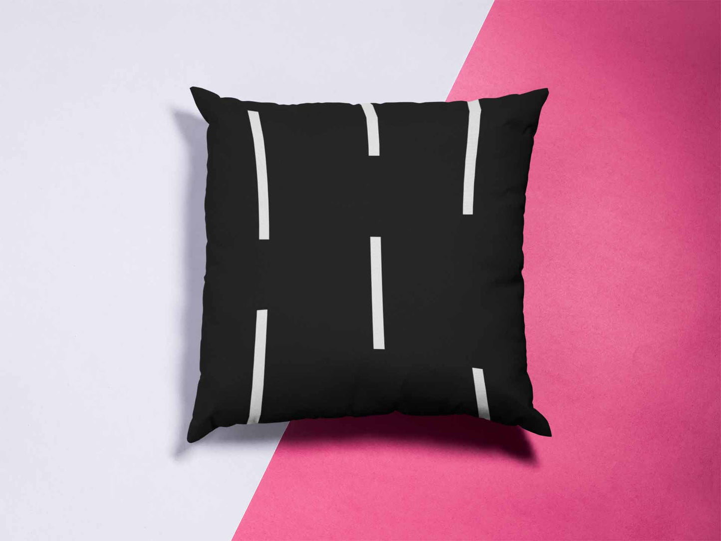 Black Mii Throw Pillow Cover