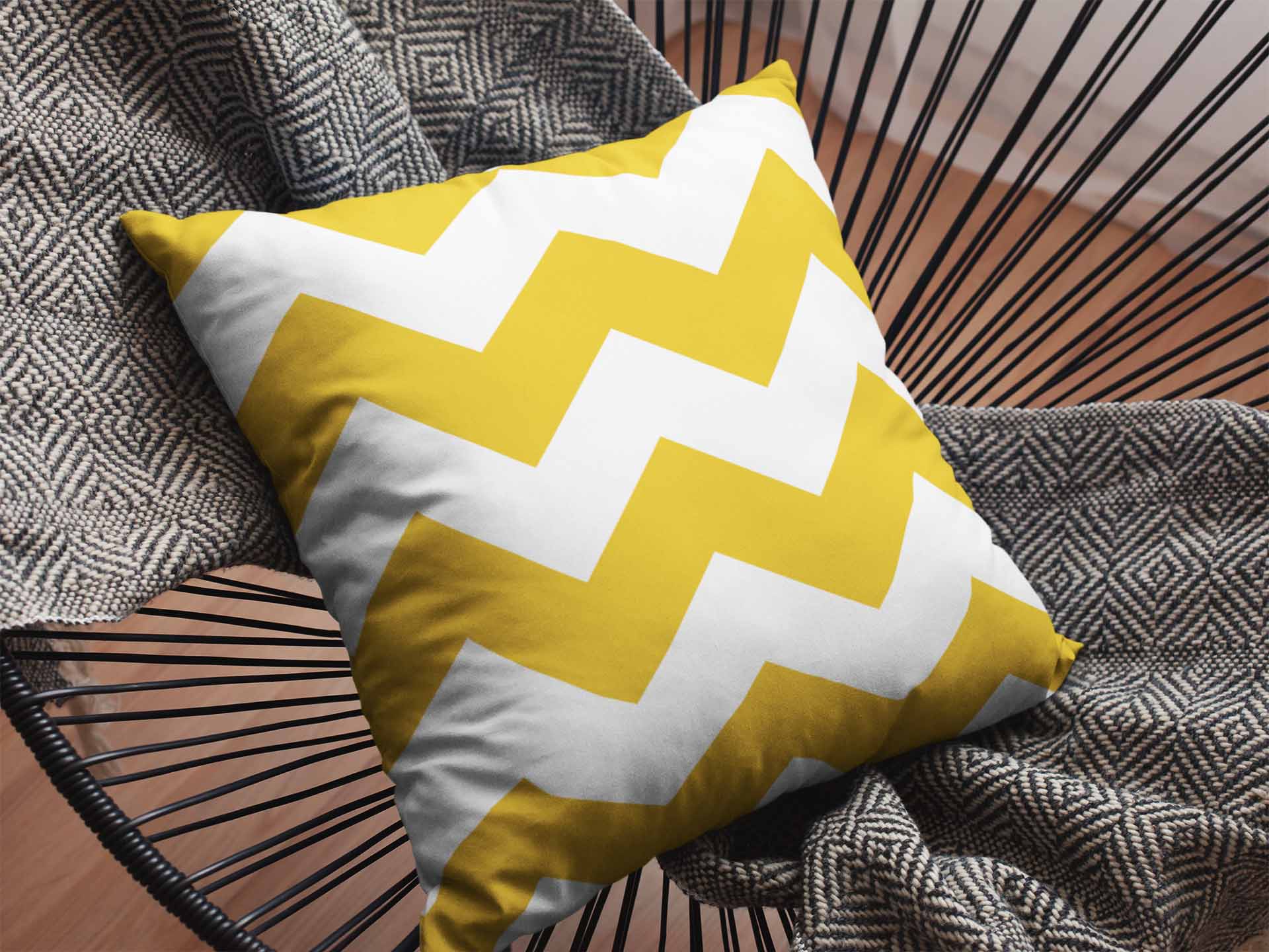 Golden Rebound Throw Pillow Cover