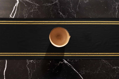 Lebanon Black Table Runner