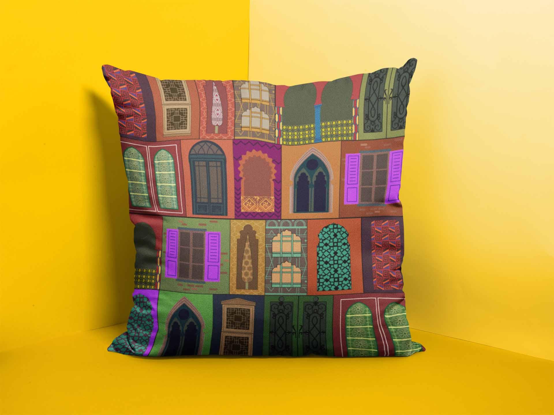 Mughal Glory Throw Pillow Cover