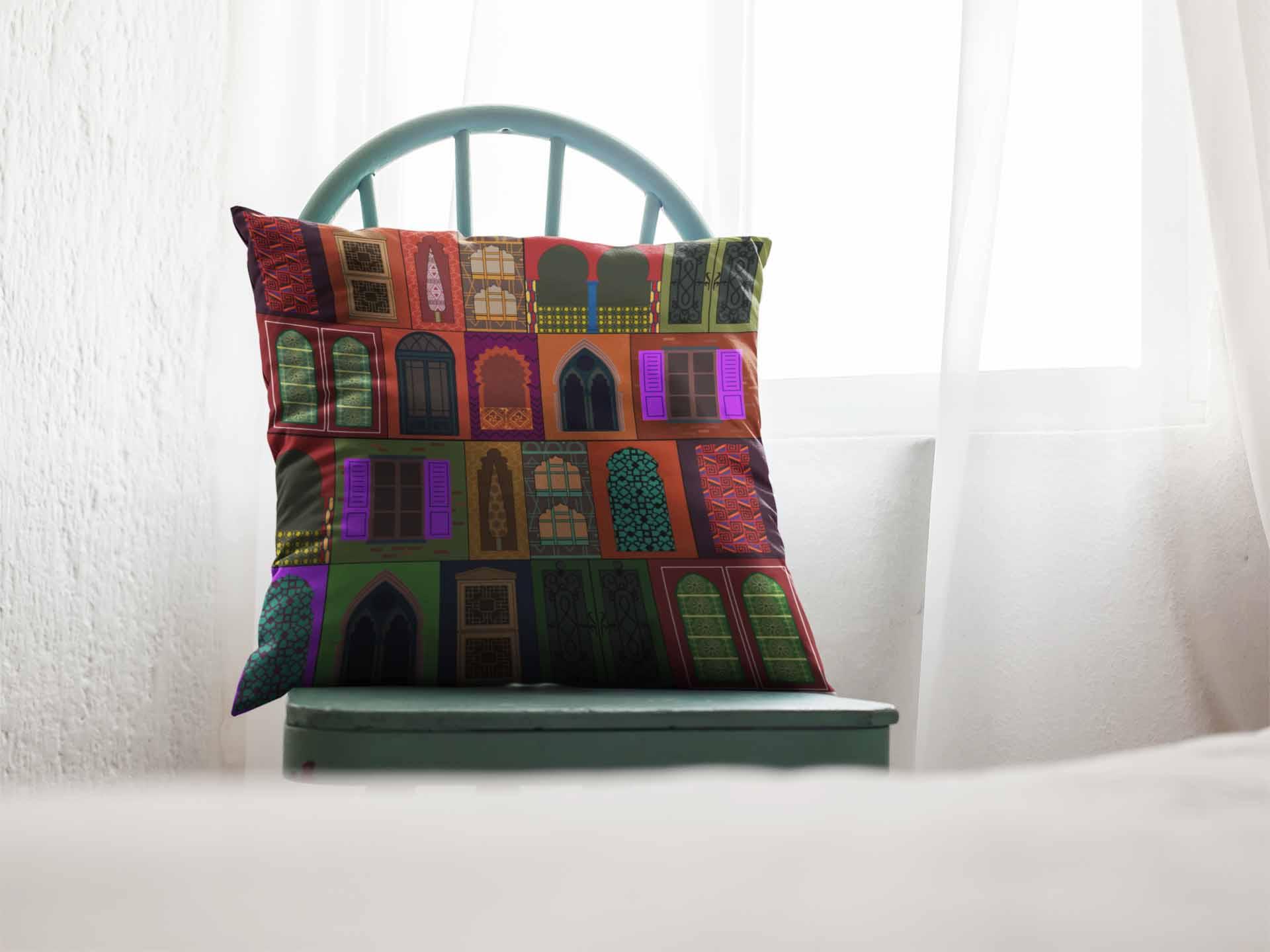 Mughal Glory Throw Pillow Cover