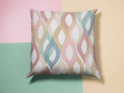 Pastel Wavy Throw Pillow Cover