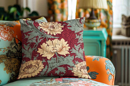 Petal Palette Throw Pillow Cover