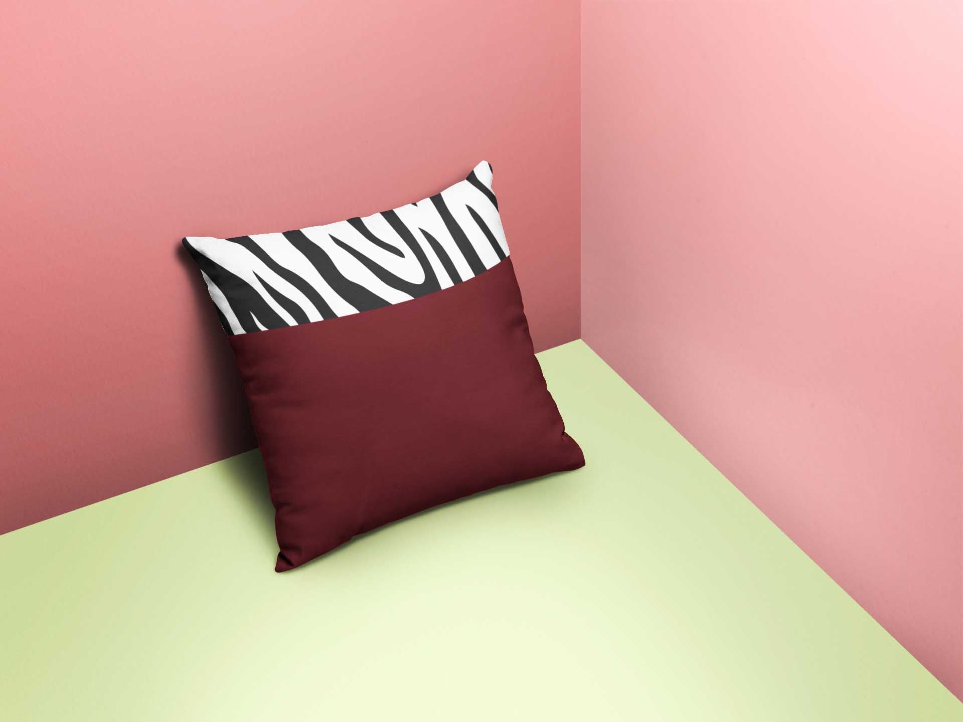 Red Tribune Throw Pillow Cover