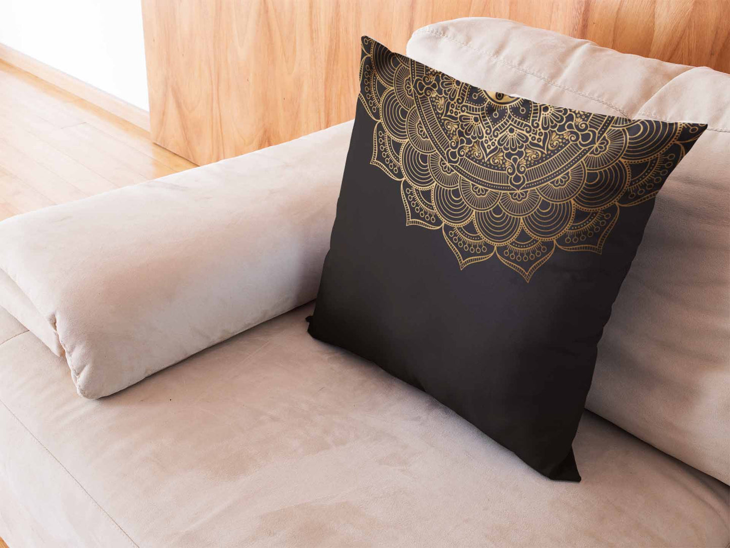 Elegans Black Throw Pillow Cover