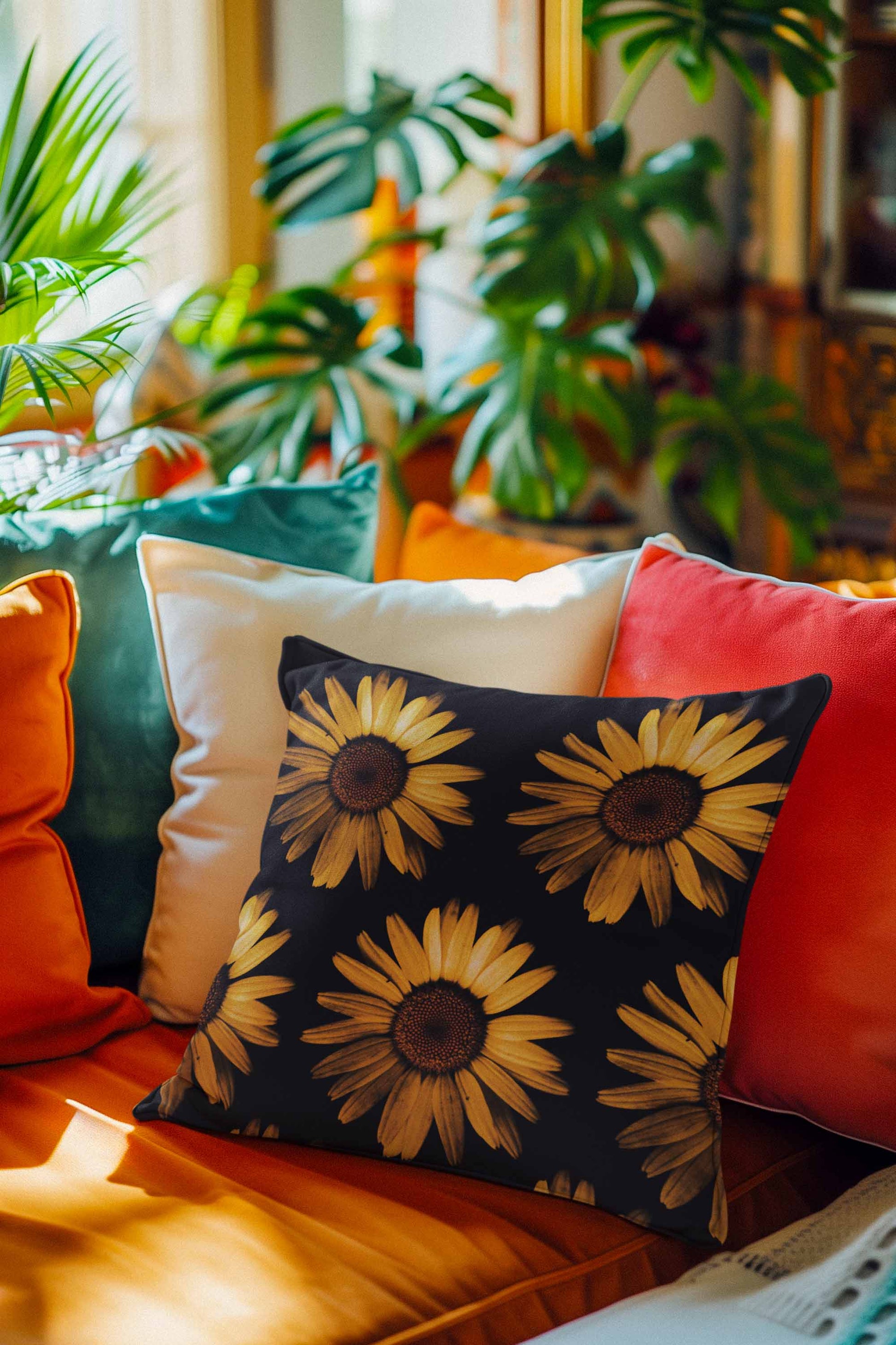 Sunflower Throw Pillow Cover