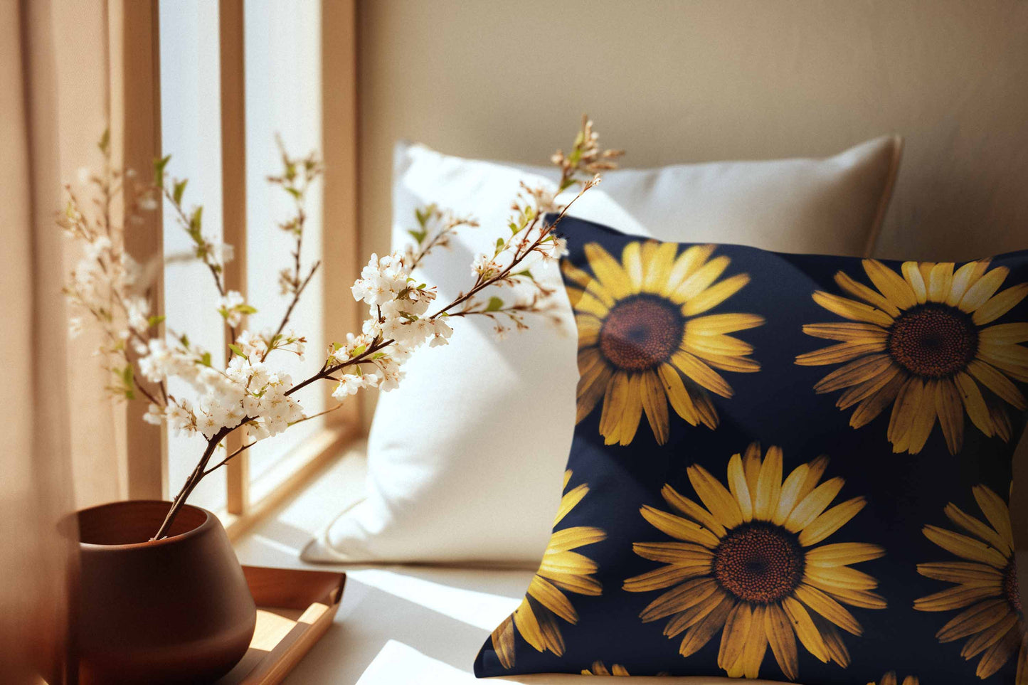 Sunflower Throw Pillow Cover