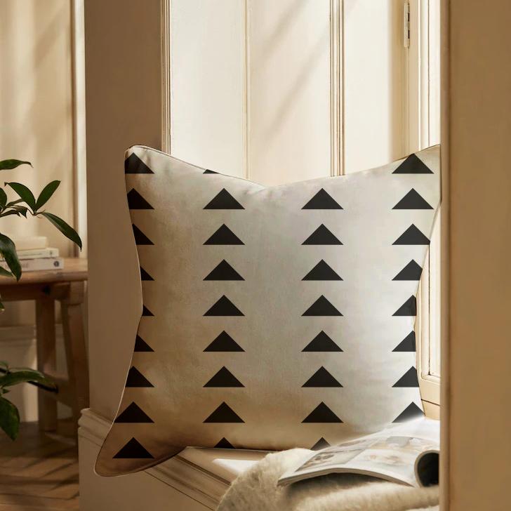 Black Tribal Throw Pillow Cover