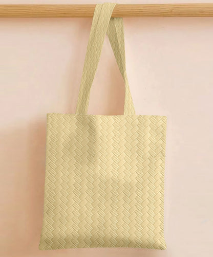 Patterned Leather - Beige Tote Bag