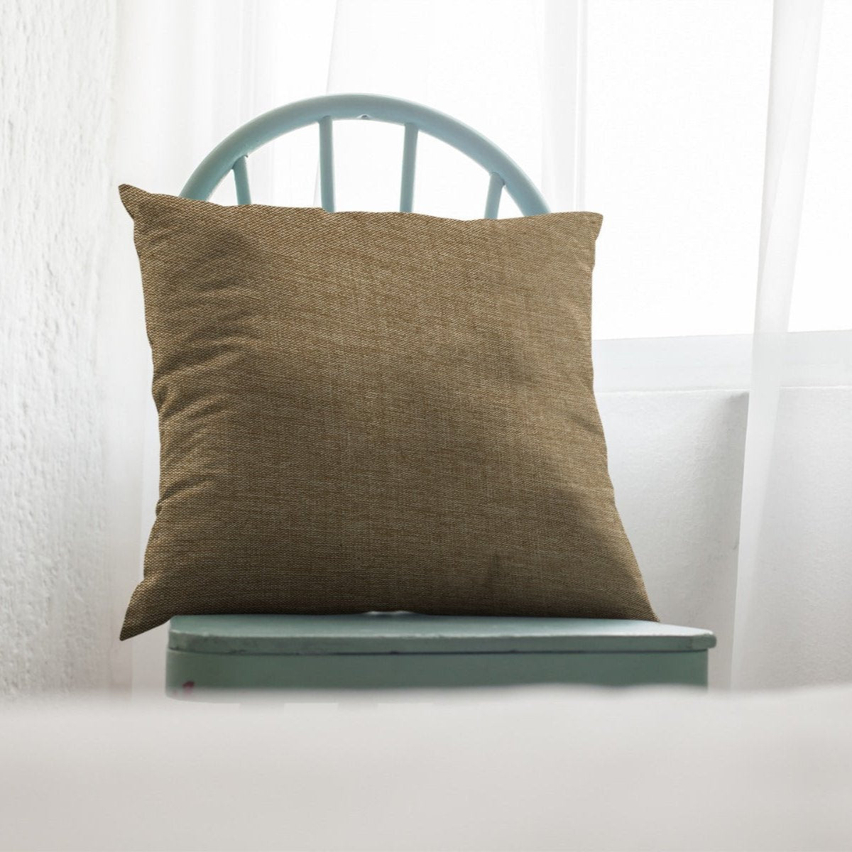 Fine Jute - Mud Throw Pillow Cover