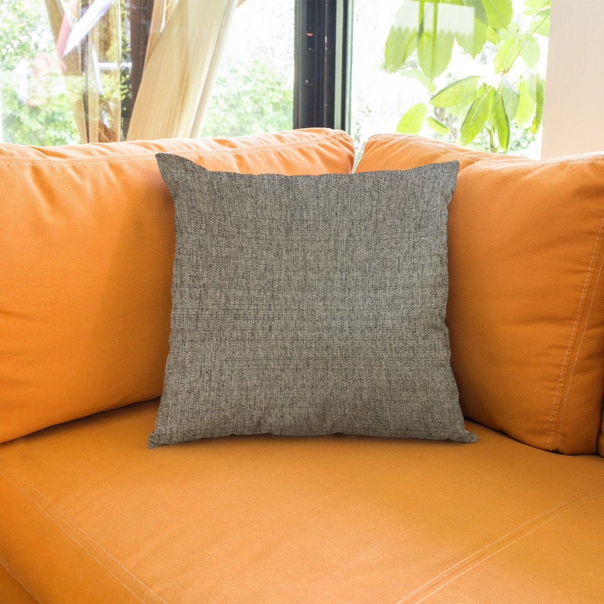 Fine Jute - Ash Throw Pillow Cover