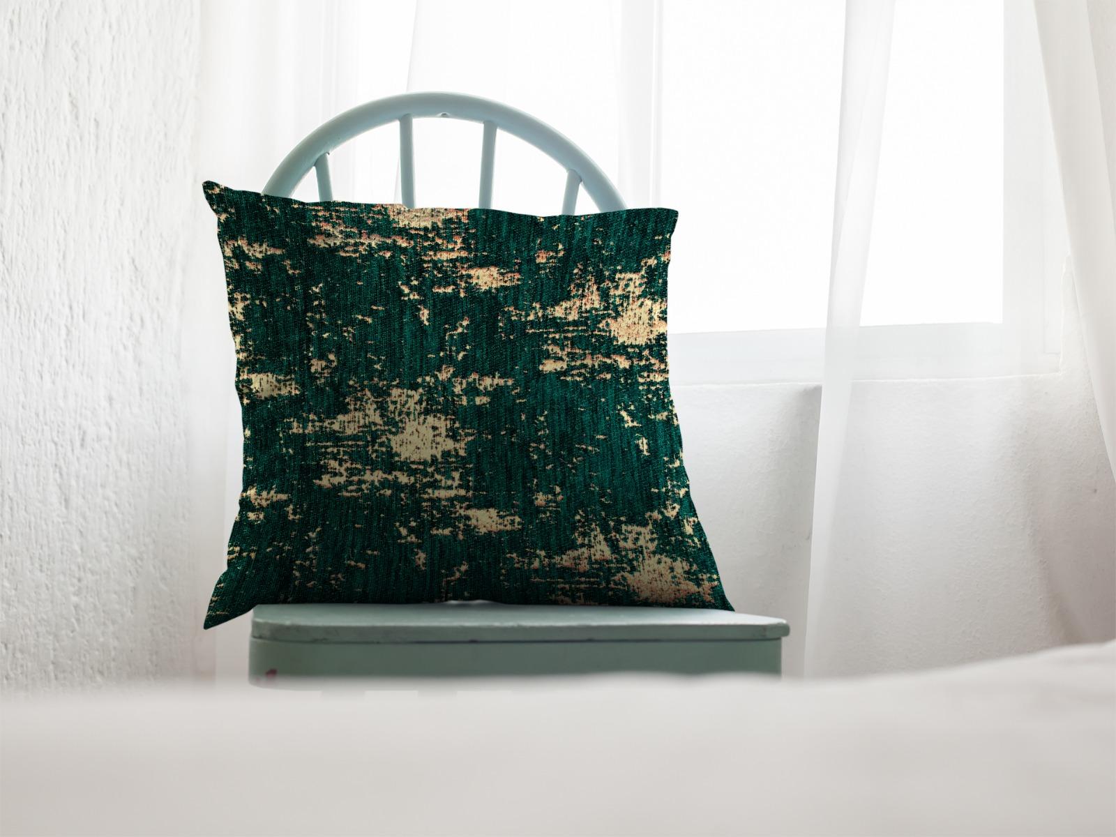 Shanghai Velvet - Emerald Throw Pillow Cover