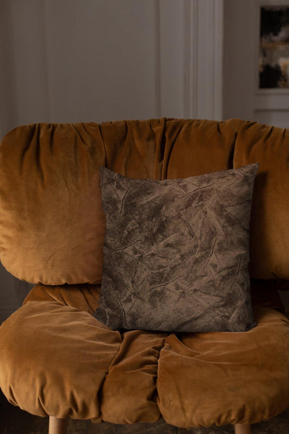 Turkish Velvet - Bronze Throw Pillow Cover