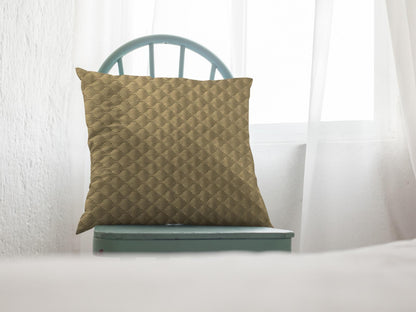 Quilted Velvet - Fawn Throw Pillow Cover