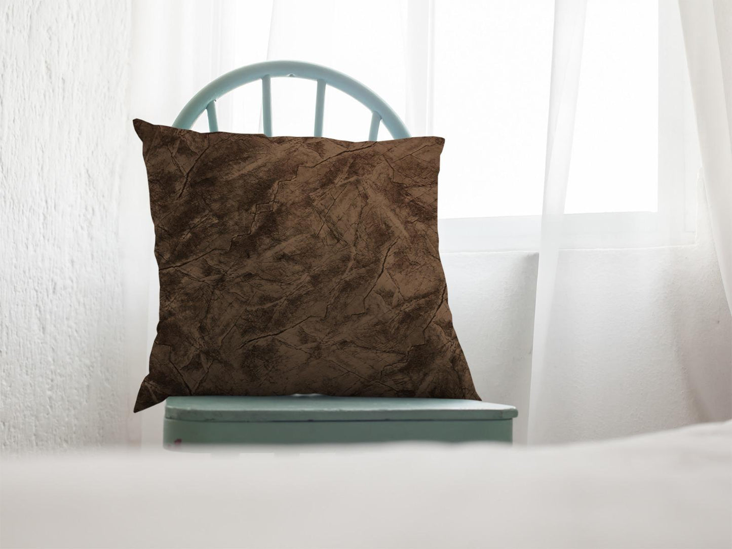 Turkish Velvet - Bronze Throw Pillow Cover