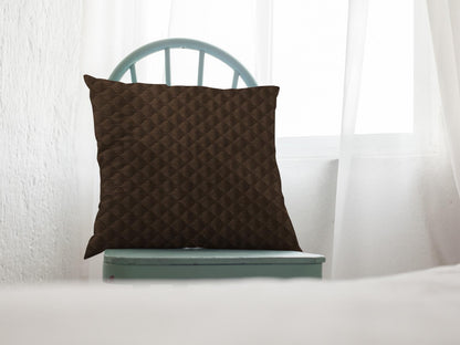 Quilted Velvet - Coffee Throw Pillow Cover