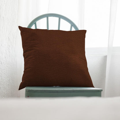 Leather - Burnt Cinnamon Throw Pillow Cover