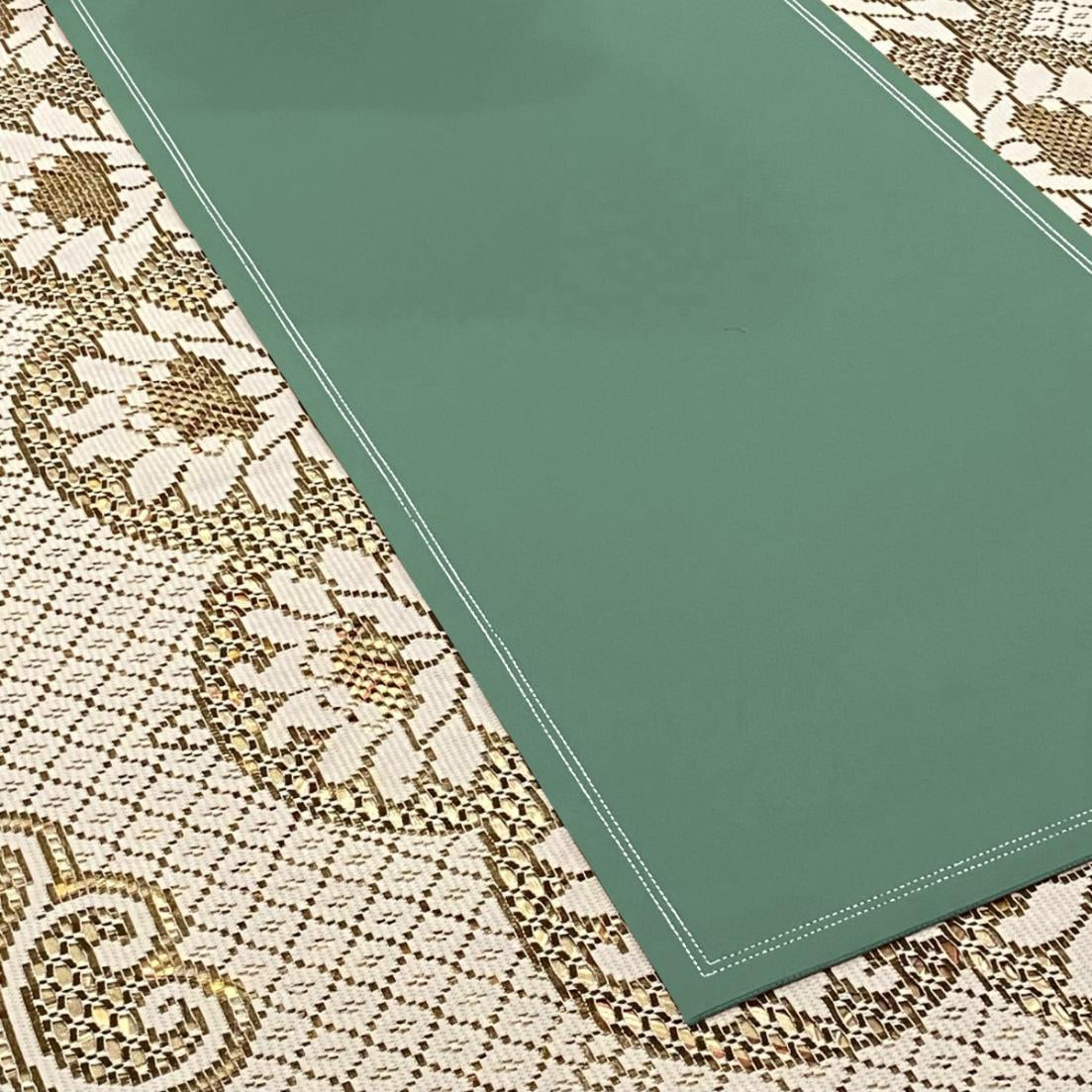 Premium Leather - Mint Table Runner