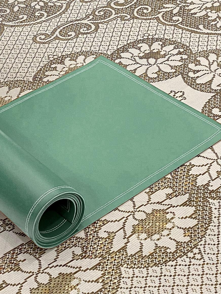 Premium Leather - Mint Table Runner