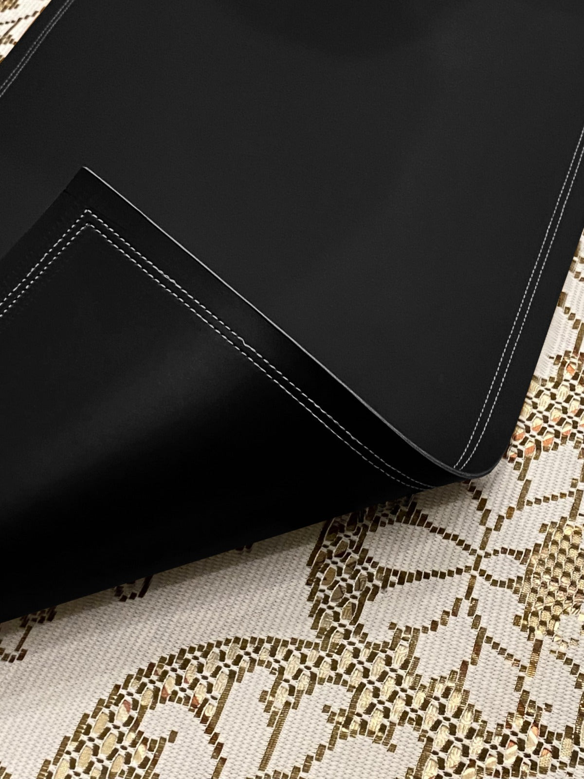 Premium Leather - Black Table Runner