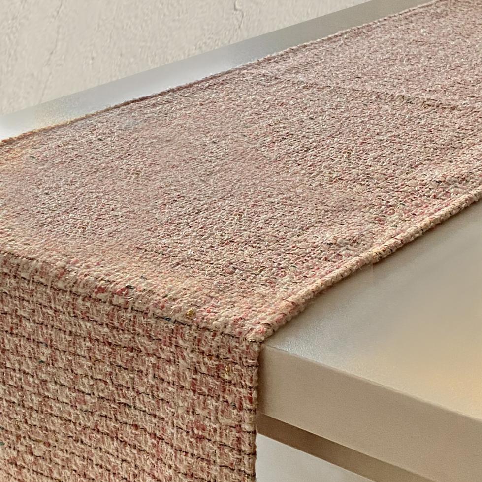 Woven Jute - Blush Elegance Table Runner