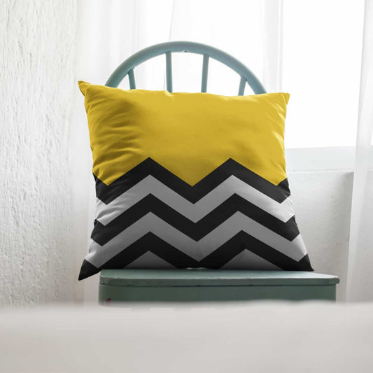 Printed - Lisbon Yellow Throw Pillow Cover