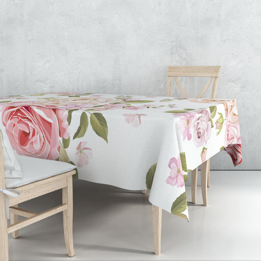 Pink Rose Tablecloth